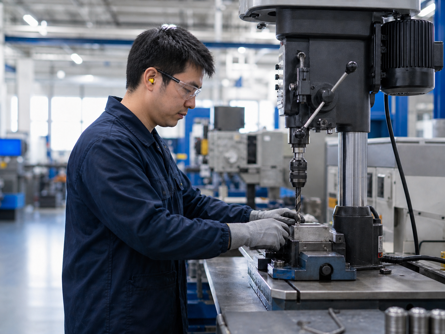 Worker performing representative production work under normal operating conditions