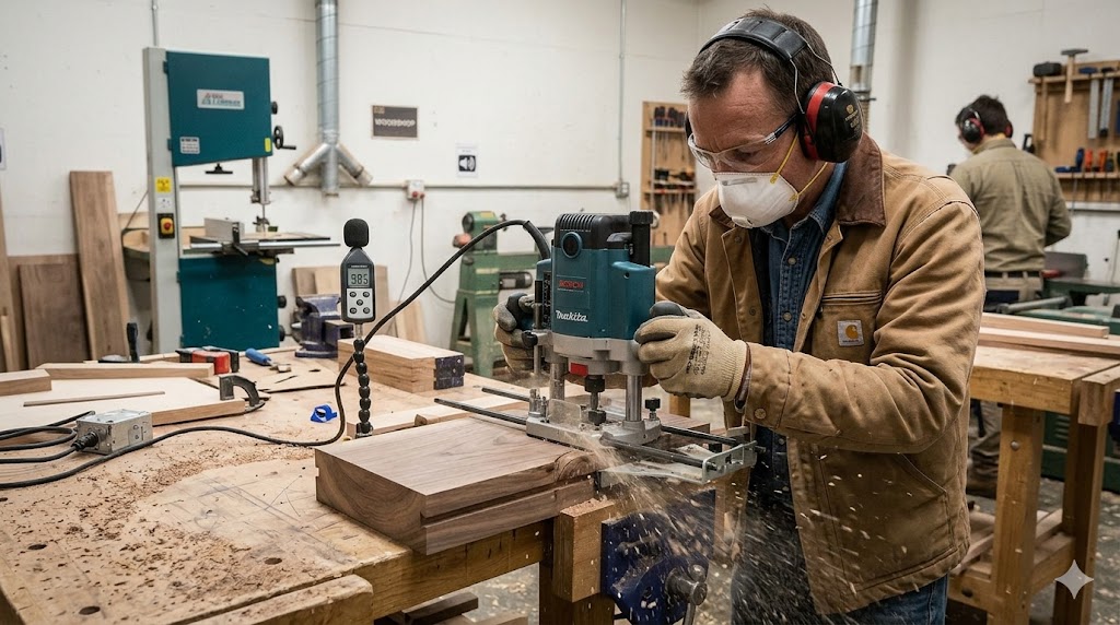 Artisan Woodshop case study visual showing woodworking noise exposure and control considerations